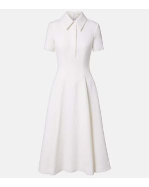 Emilia Wickstead Jody Pleated Wool Midi Dress - White