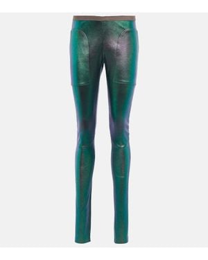 Rick Owens Iridescent Trousers - Green