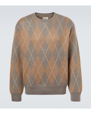 FRAME Argyle Sweater - Brown