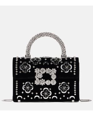 Roger Vivier Borsa Jewel Efflorescence Con Cristalli - Nero