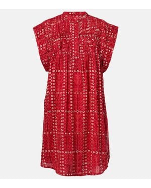 Isabel Marant Leazali Printed Cotton Minidress - Red