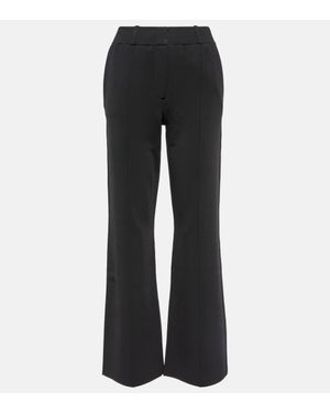 JOSEPH High-Rise Cady Straight Trousers - Black