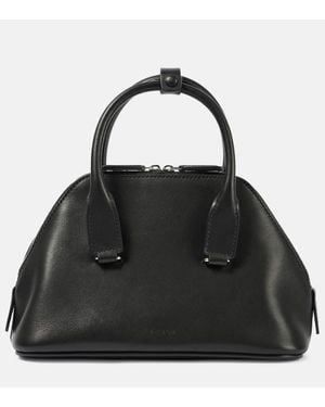 The Row Devon Mini Leather Tote Bag - Black