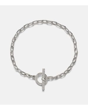 David Yurman Dy Madison Sterling Bracelet With Diamonds - Metallic
