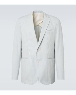Orlebar Brown Garret Cotton-Blend Seersucker Blazer - White