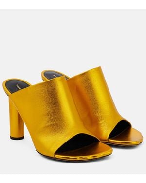 Proenza Schouler Metallic Leather Mules - Yellow
