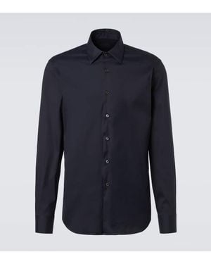 Prada Cotton-Blend Shirt - Blue