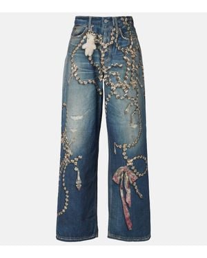 Acne Studios 1981 Trompe L'Oil Wide-Leg Jeans - Blue