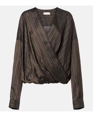Dries Van Noten Wickeltop - Schwarz