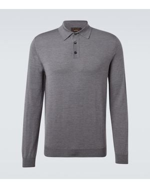 Slowear Polohemd Aus Einem Wollgemisch - Grau