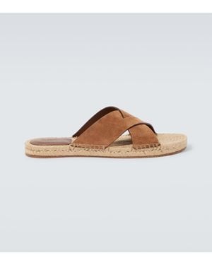 ZEGNA Sandali espadrillas in suede - Marrone