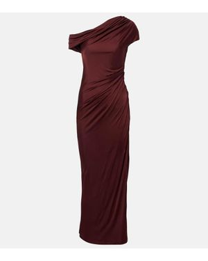 Galvan London Abito Lungo Asimmetrico - Rosso