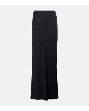 DIDU Wool Maxi Skirt - Black