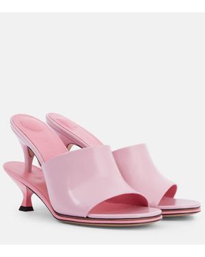 Jacquemus Pantoletten Doubles Aus Leder - Pink