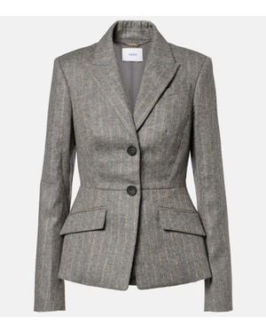 Erdem Pinstripe Wool And Mohair Blazer - Grey