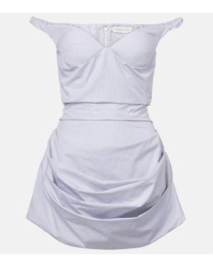 Magda Butrym Bustier-Kleid Aus Baumwollpopeline - Blau