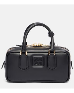 Miu Miu Tote Bag Arcadie Aus Leder - Schwarz
