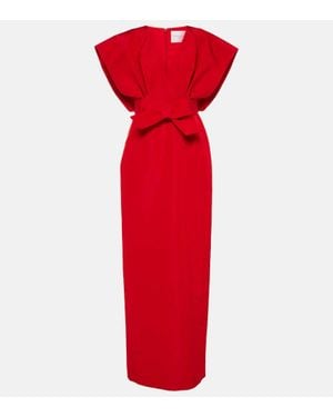 Carolina Herrera Robe Aus Seiden-Faille - Rot