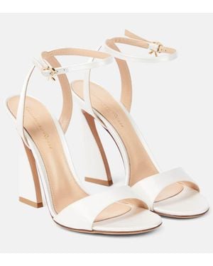 Gianvito Rossi Aura Satin Sandals - White