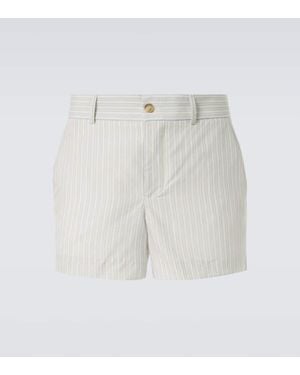 King & Tuckfield '70S Striped Shorts - White
