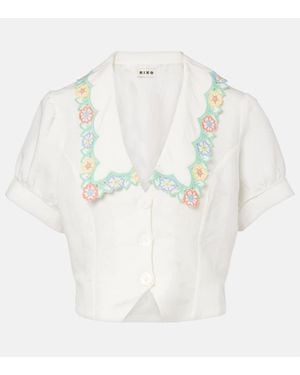 RIXO London Pantaloni Iveta - Bianco