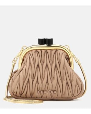 Miu Miu Clutch Miu Belle Mini Aus Leder - Mehrfarbig