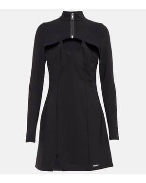 Coperni Cutout Wool-Blend Minidress - Black