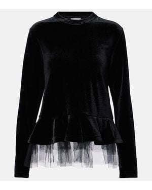 Noir Kei Ninomiya Pleated Top - Black