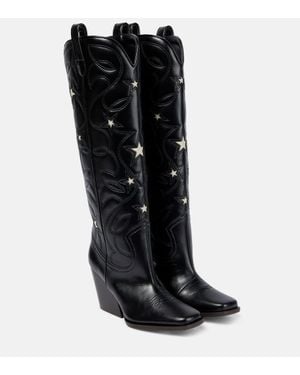 Stella McCartney Cloudy Alter Mat Cowboy Boots - Black
