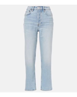 RE/DONE 70S Stove Pipe Low-Rise Straight Jeans - Blue