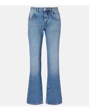 Isabel Marant Dromie Mid-Rise Straight Jeans - Blue