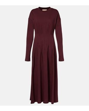 Plan C Midikleid Aus Baumwolle - Lila