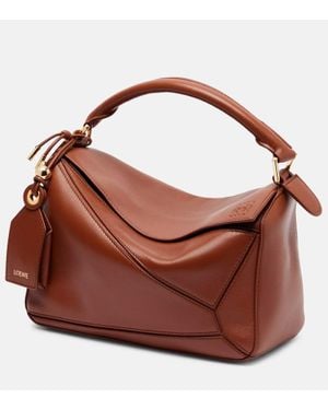Loewe Borsa Featherlight Puzzle Small - Marrone