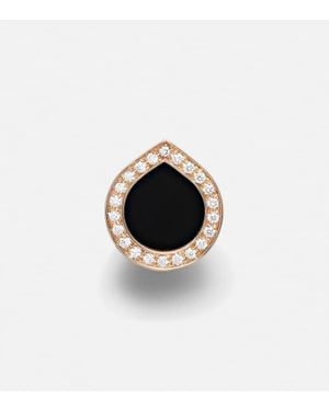 Repossi Pendiente Individual Antifer De Oro Rosa De 18 Ct Con Onice Y Diamantes - Multicolor