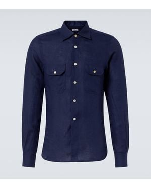 Kiton Linen Shirt - Blue