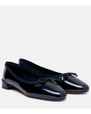 Christian Louboutin Sweetie Jane Patent Leather Ballet Flats - Blue