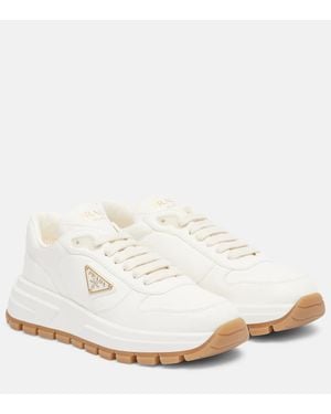 Prada Sneakers Aus Leder - Weiß