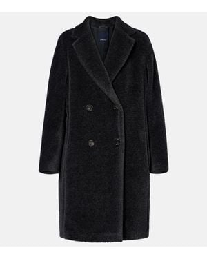 Max Mara Mantel Roseto Aus Alpakawolle Und Wolle - Schwarz
