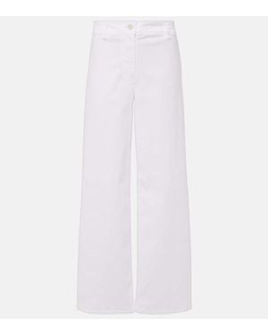 Nili Lotan Pantaloni A Gamba Larga Megan - Bianco