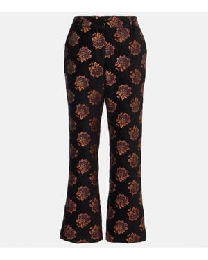 La DoubleJ Gerade Hose Aus Jacquard - Schwarz