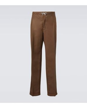 Maison Margiela Mohair And Wool Straight Pants - Brown