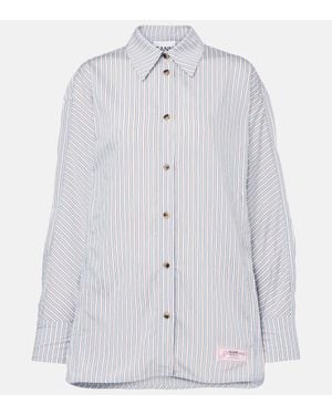 Ganni Camicia A Righe - Blu