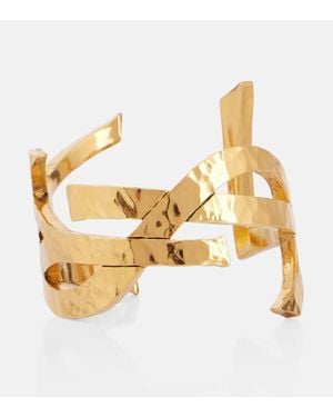 Saint Laurent Brazalete Cassandre - Metálico