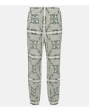 Tory Burch Weite High-Rise-Hose Aus Baumwolle - Grün