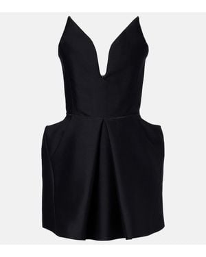 Maticevski Robe Le Petite En Laine Et Soie - Noir