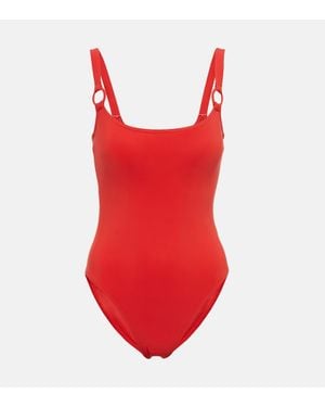 Karla Colletto Morgan Scoop-Neck Swimsuit - Red