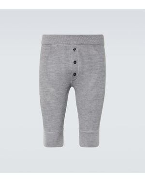 Dolce & Gabbana Buttoned Wool-Blend Shorts - Gray
