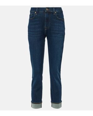 7 For All Mankind High-Rise Skinny Jeans - Blau