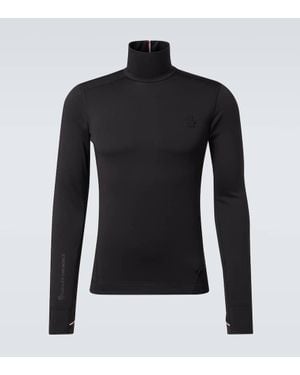 Moncler Ski-Baselayer High Performance Aus Jersey - Schwarz