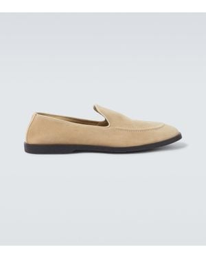 George Cleverley Cornwall Suede Loafers - White